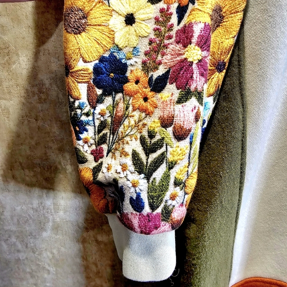 Reworked Noah Kahan Sweatshirt 3D Print Hippie Patchwork Boho - Picture 5 of 9